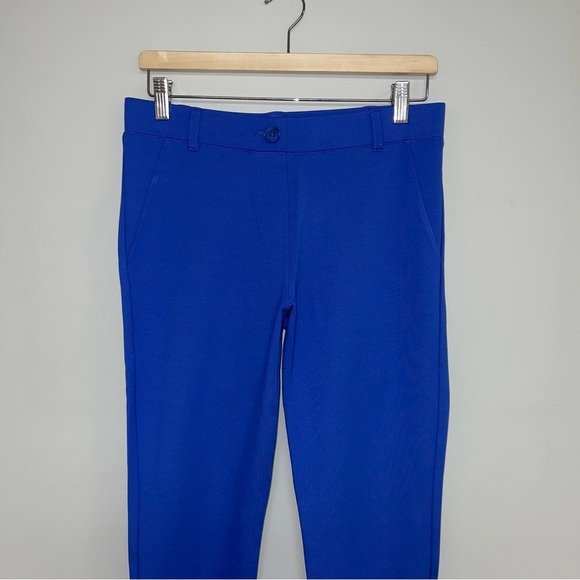 Betabrand Straight Leg Pants Women's Medium Long Royal Blue Stretch‎ Mid-rise - Picture 3 of 10